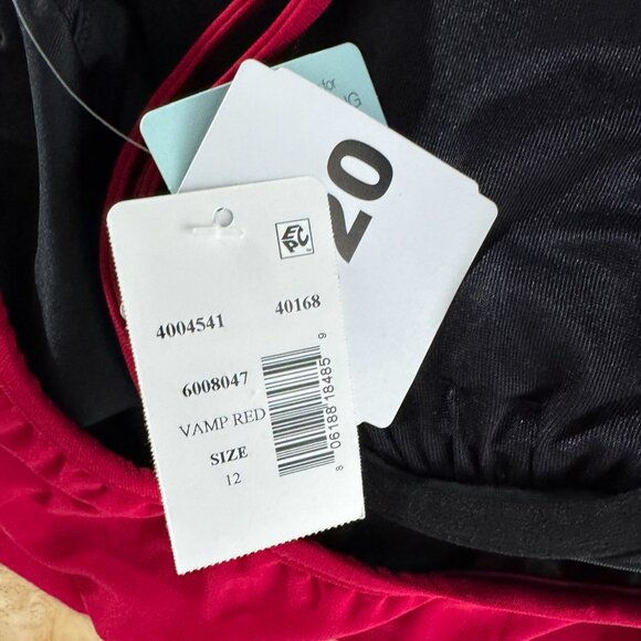 Magicsuit Solid Julia Tankini Swim Top Womens Size 12 Vamp Red NWT SW-2116 - Picture 7 of 12